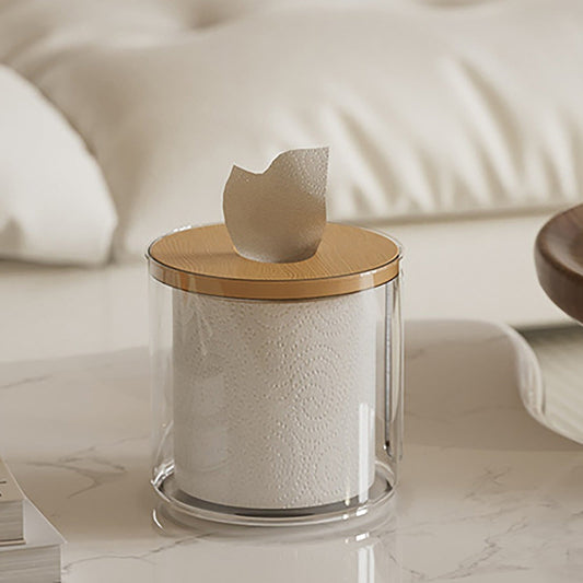 Round Transparent Acrylic Tissue Box