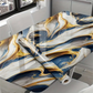 Waterproof Blue & Golden Marble Sheet (60cm x 2m)