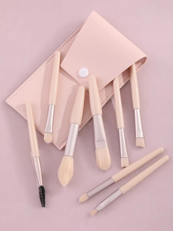 8Pcs Makeup Brush Set With Pouch