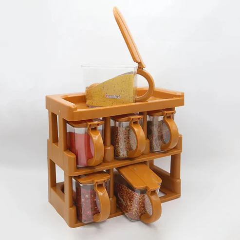 6pcs Spice Rack with Spoon