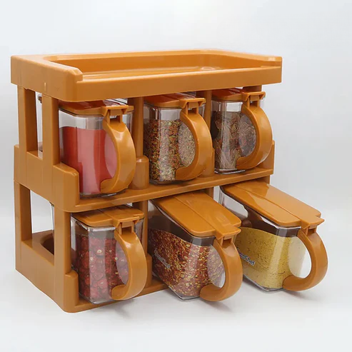 6pcs Spice Rack with Spoon