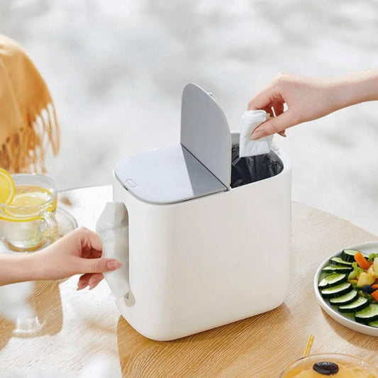 2 in 1 Tissue Holder With Trash Bin