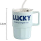 Lucky Glass Cup With Straw 380ML