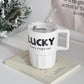 Lucky Glass Cup With Straw 380ML