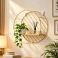Luxury Round Metal & Wood Wall Shelf