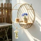 Luxury Round Metal & Wood Wall Shelf
