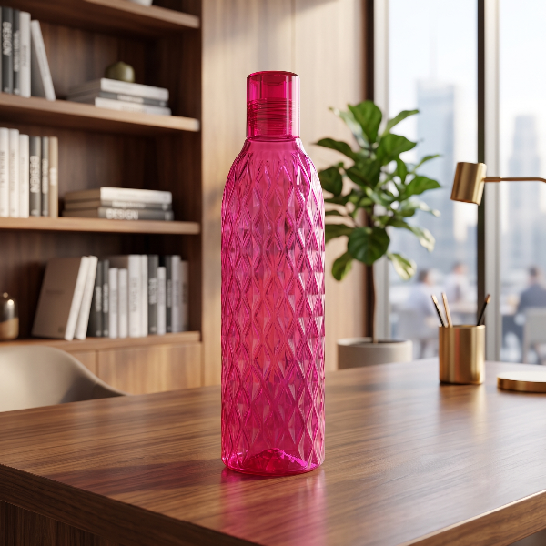 Crystal Cut Plastic Water Bottle 1000ML