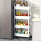 4 Tier MultiFunctional Storage Shelf with Rolling Wheels