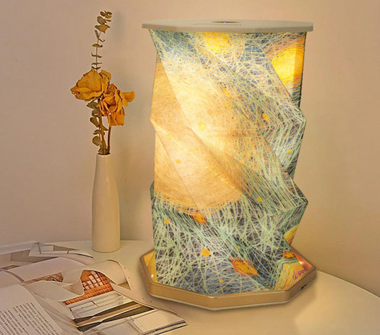 Vintage Foldable Paper Table Lamp USB Rechargeable