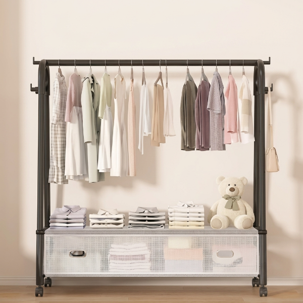 Portable Wardrobe Drying Clothe Rack