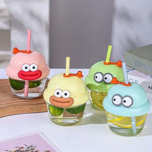 Funny Faces Glass Slub Sipper