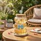 Elegant Wave Bow Glass Mug With Straw