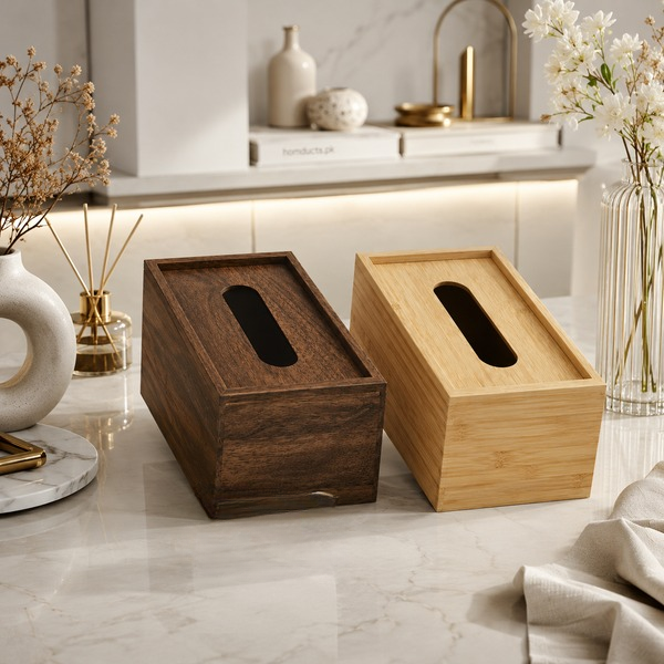Luxury Natural Wooden Tissue Box