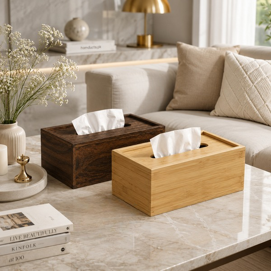 Luxury Natural Wooden Tissue Box