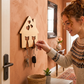 Wooden Cat House Key Holder