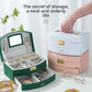Portable Jewelry Storage Box with Mirror