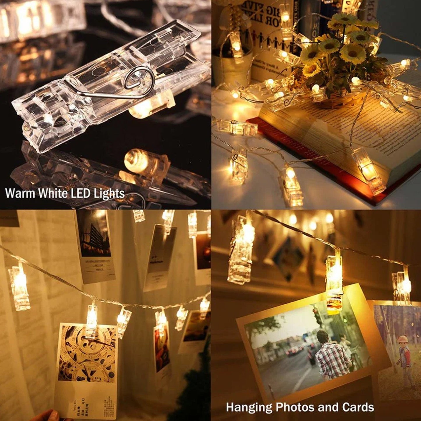 Photo Clip String Lights Cell Operated (10 Clips)