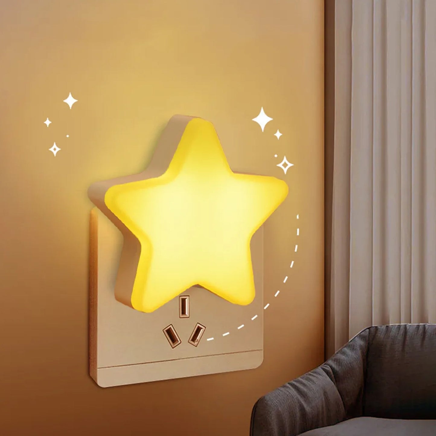 Star Shape Socket Night Lamp