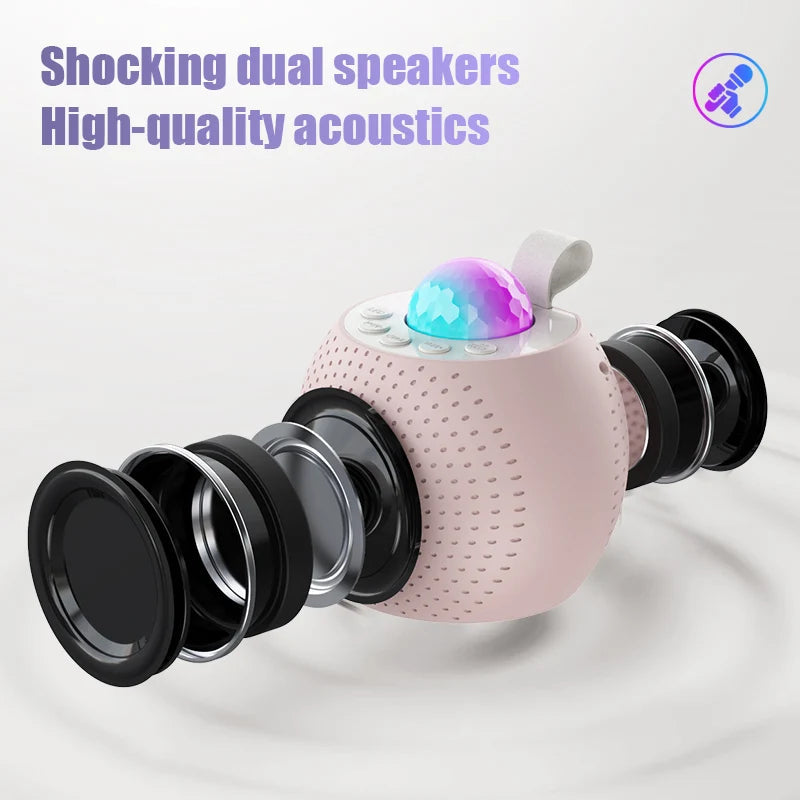 Rechargeable RGB Light Speaker with Wireless Mike