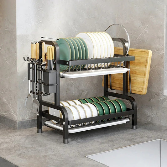 2 Tier Compact Dish Drying Rack