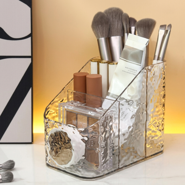 3 Compartment Frosted Acrylic Storage Box