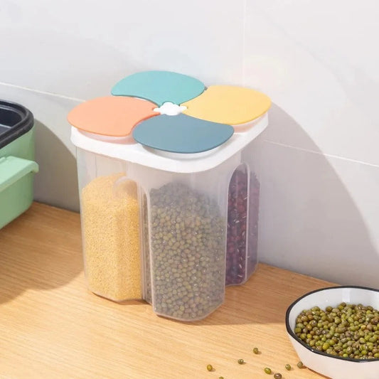 4 Grid Cereal Storage Container