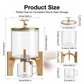 Elegant Rice Storage Jar With Wooden Stand 5.5L