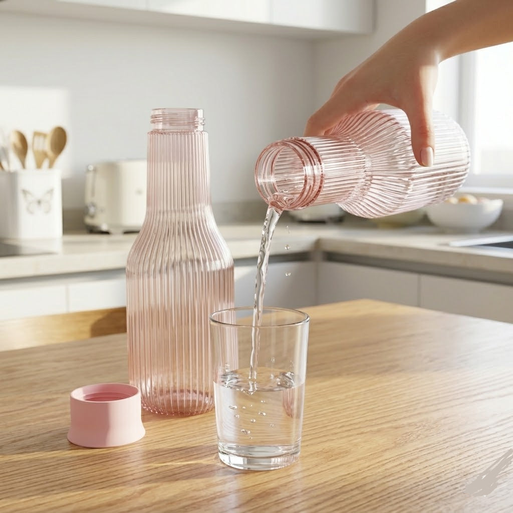 Plastic Linear Design Water Bottle