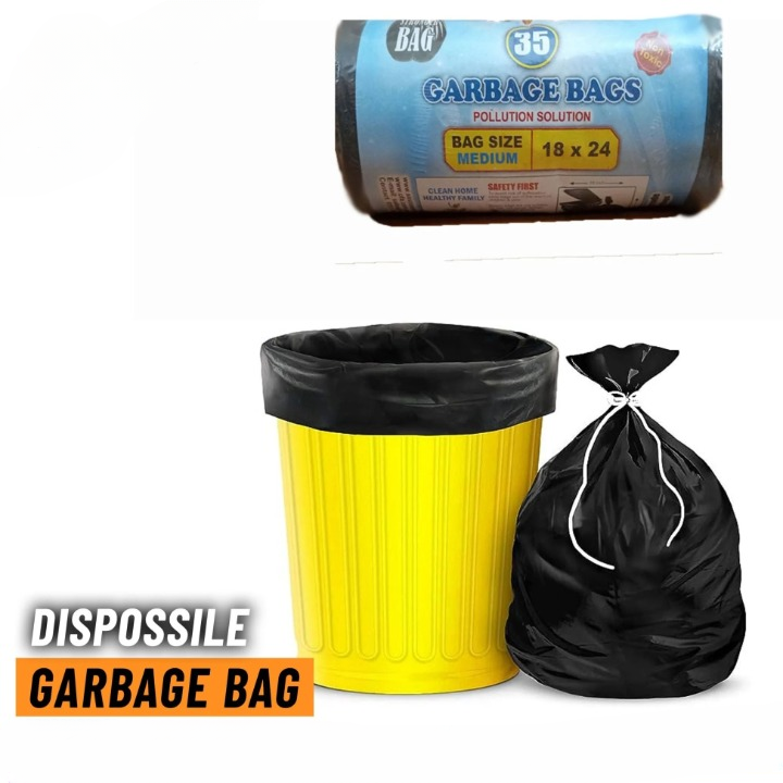 Black Garbage Bag Roll.
