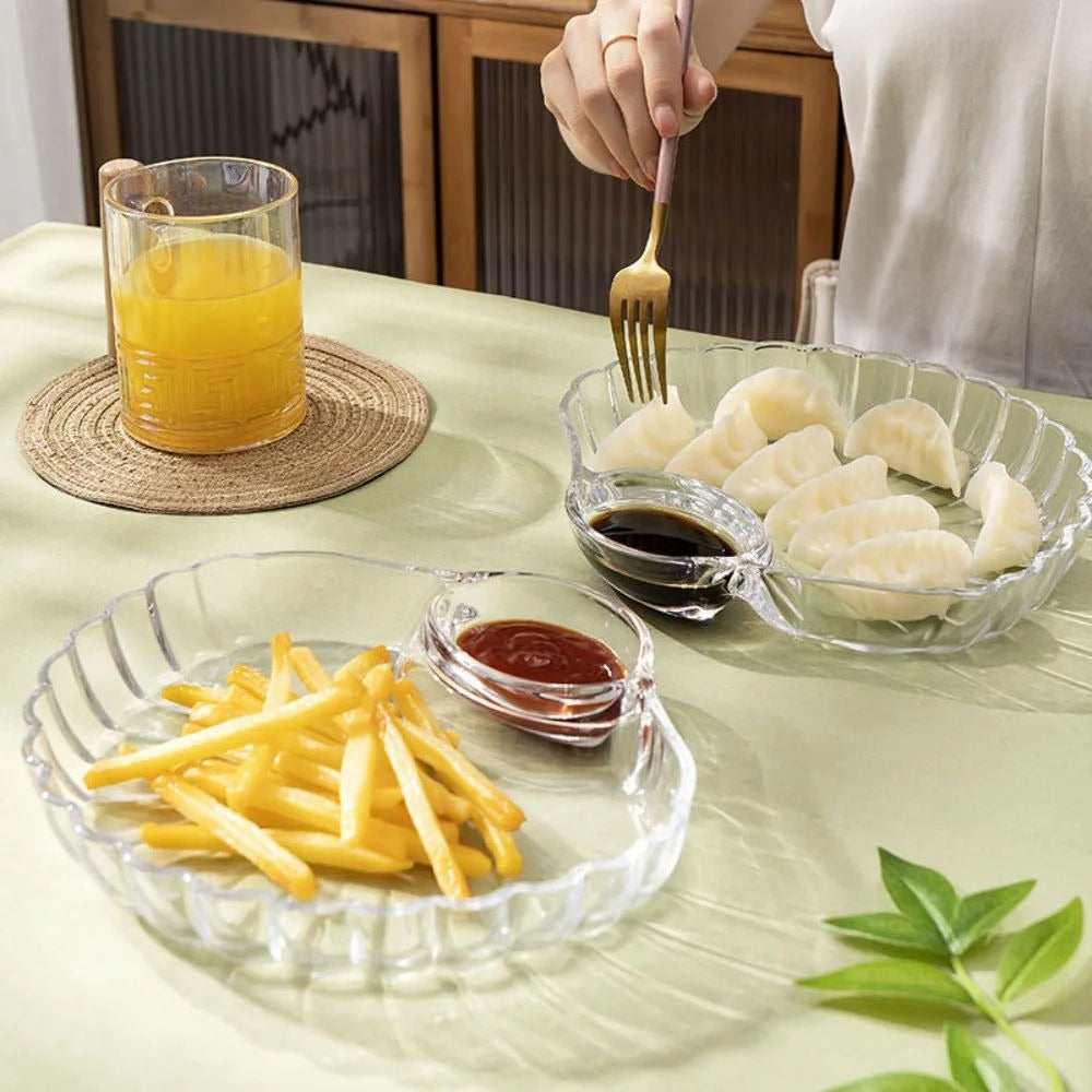 Acrylic Shaped Shell Dumpling Plate