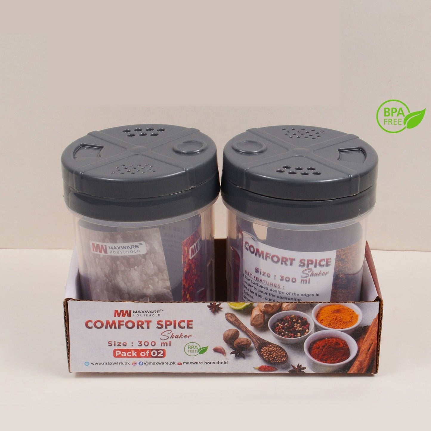 2-in-1 Salt and Pepper Shaker (150ml)