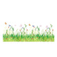 Grass & Butterfly Printed Wall Sticker 50x70cm