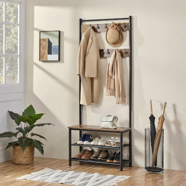 Multi-Functional Shoe & Hat Rack (Heavy Wooden)