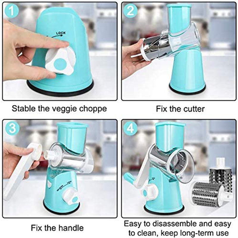 Multifunctional Manual Vegetable Drum Chopper.