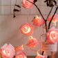 Elegant Pink Rose String Lights