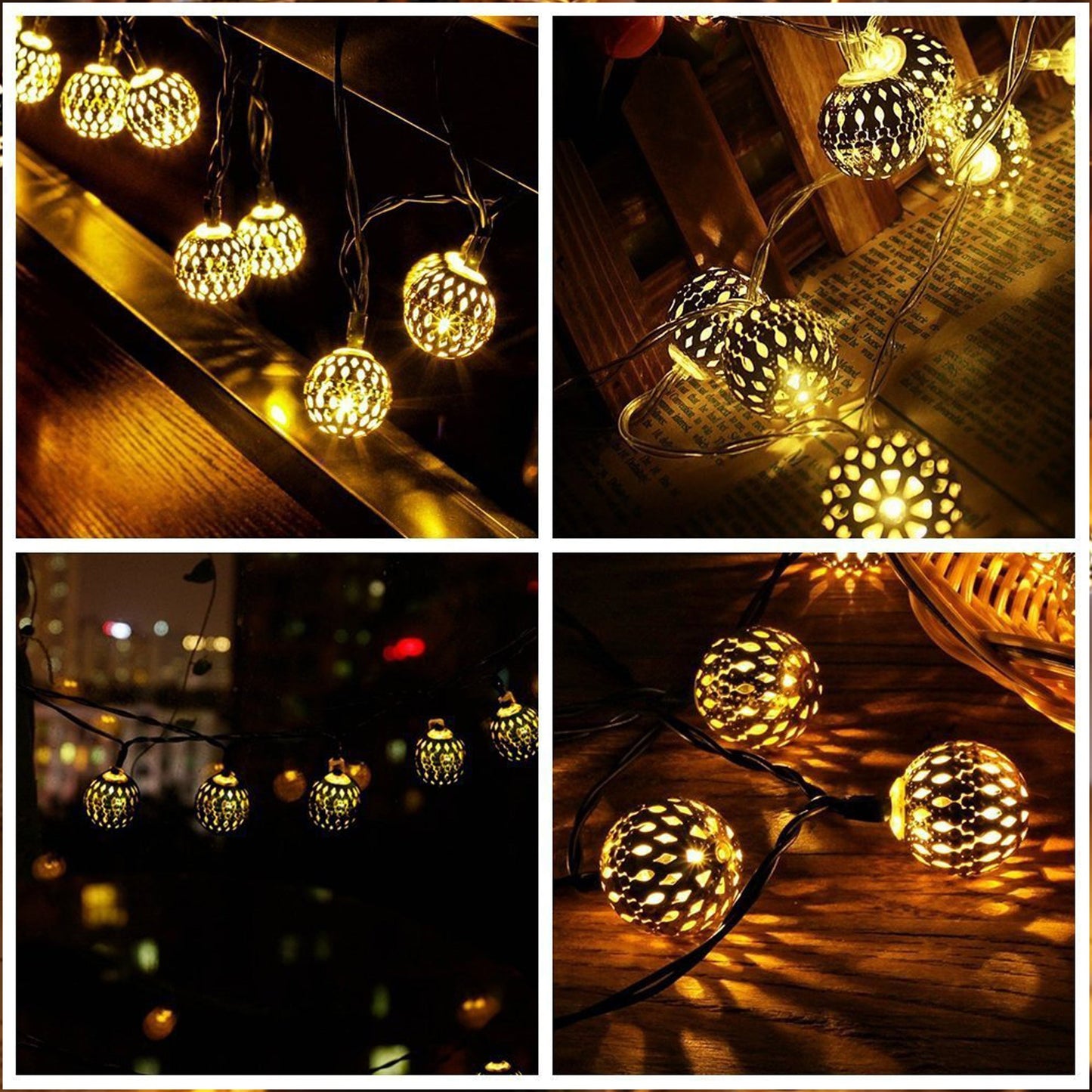 Golden Ball String Lights