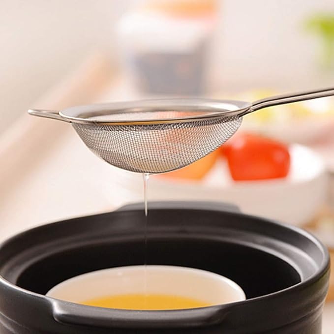 Stainless Steel Mesh Strainer (Random Color)