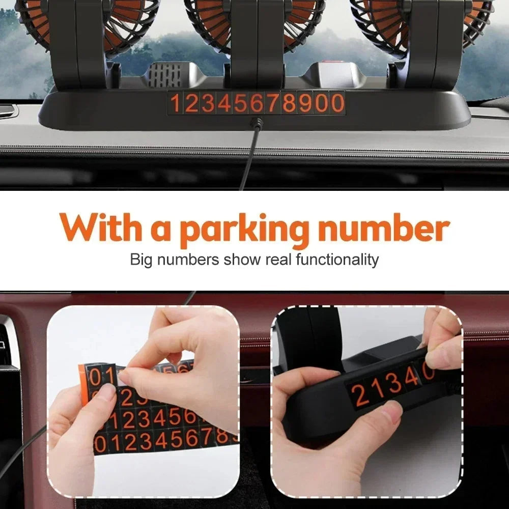 360 Adjustable 3 Head USB Fan