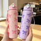 Elegant Bow Water Bottle With Carrying Strap