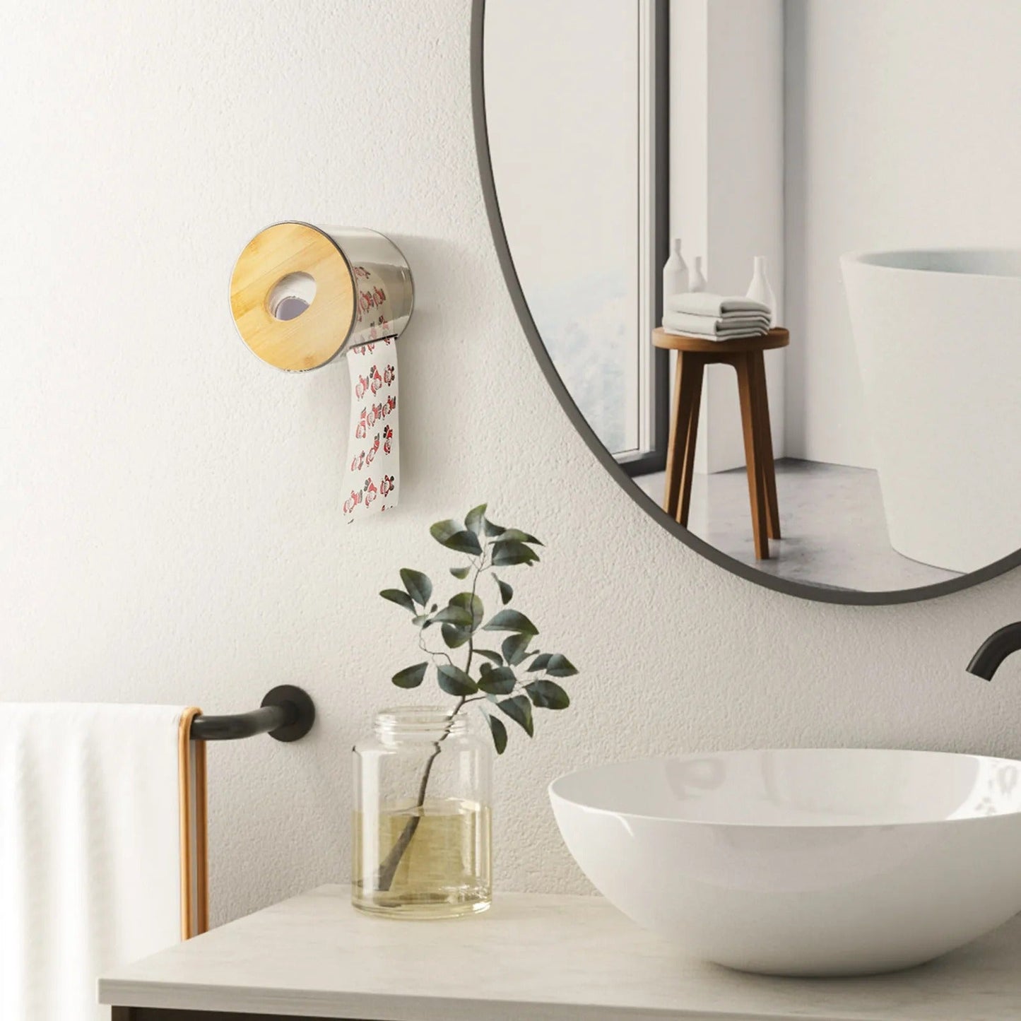 Round Transparent Acrylic Tissue Box