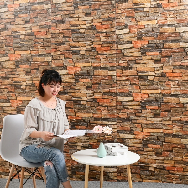 Natural Stone Effect Fomic Brick Sheet (30x27 Inches)