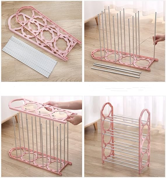 Stainless Steel 5-Layer Foldable Shoe Rack