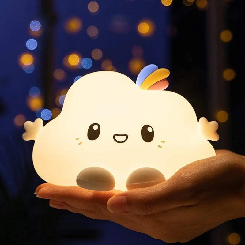 Cute Cloud Shape Rechargeable Silicone Table Lamp