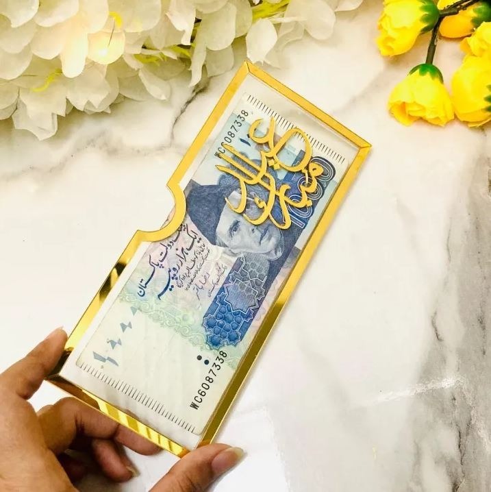 Transparent Acrylic Eidi Envelope (Random Design)