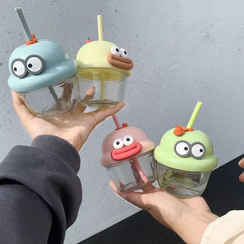 Funny Faces Slub Glass Sipper