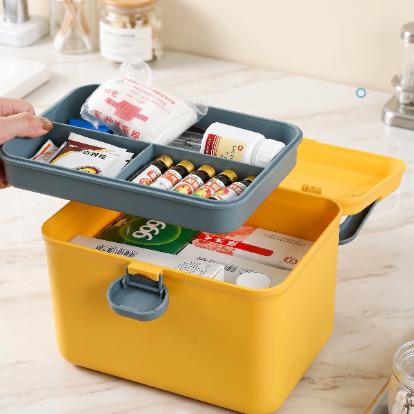 Multi-Layer Medicine Organizer Box