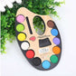 12-Color Water Paint Set with Brush