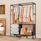 2 Row Metal Multifunctional Clothes Rack