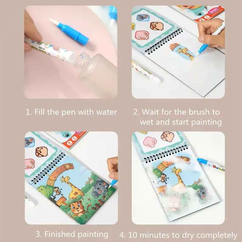 Reusable Water Magic Colouring Books