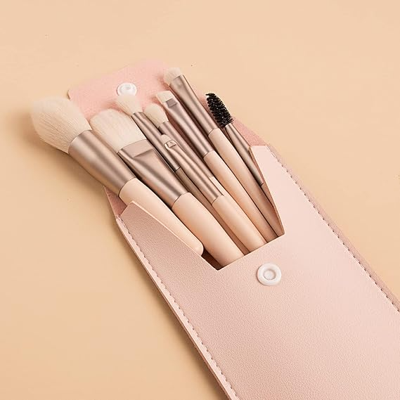 8Pcs Makeup Brush Set With Pouch